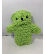 green shaggy sherpa teddy bear plush dog toy with squeaker squeaky - £4.65 GBP