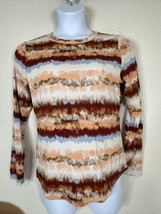 No Boundaries Juniors Size XL Rusty Striped Stretch Knit Shirt Long Sleeve - £6.05 GBP