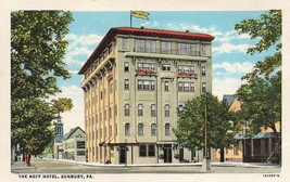 The Neff Hotel, Sunbury Pennsylvania PA PM 1958 to Bethlehem  Postcard E37 - £5.63 GBP
