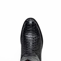 KANSAS Genuine Snake Skin Cowboy Boot from the Western Collection Black image 6