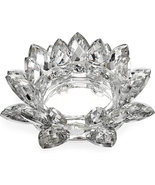 Ownmy Crystal Lotus Flower Candle Holder for Pillar Candle up to 3&quot;, Dec... - £28.01 GBP