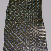 Showgirl Vintage Aurora Holographic Metallic Dots Snake Skin Snakeskin O... - $20.50