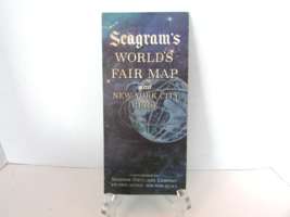 VINTAGE 1964 SEAGRAMS WORLDS FAIR MAP &amp; NYC GUIDE 1964 2 SIDED - $5.89