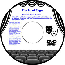 The Front Page 1931 DVD Film Comedy Adolphe Menjou Pat O&#39;Brien Mary Brian Edward - £3.90 GBP