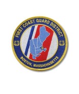 4&quot; USCG COAST GUARD FIRST DISTRICT BOSTON MA HOOK &amp; LOOP PATCH - $7.99