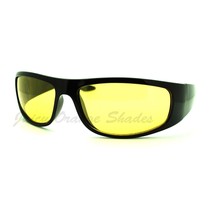 Mens Biker Yellow Lens Sunglasses Motorcycle Riding Glasses - £7.92 GBP+