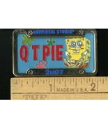 VINTAGE 2007 SPONGEBOB SQUARE PANTS Q T PIE LICENSE PLATE ENAMAL PIN UNI... - $40.96 CAD