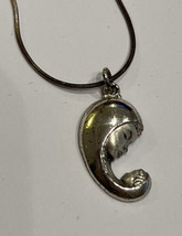 20” Sterling Silver Jesus Madonna Virgin Mary Baby Jesus Necklace Pendan... - $44.50