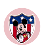 Mickey Mouse Retro Disney Pin: Americana Patriotic Red White and Blue Sh... - $48.95 CAD