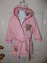 Nick &amp; Nora Pink Hooded Sock Monkey Attached Belt Size 2T Girl&#39;s EUC - $18.25