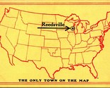Città Sul Mappa Reedsville Wisconsin Wi Novità Viaggio Cartolina 1913 - $15.31