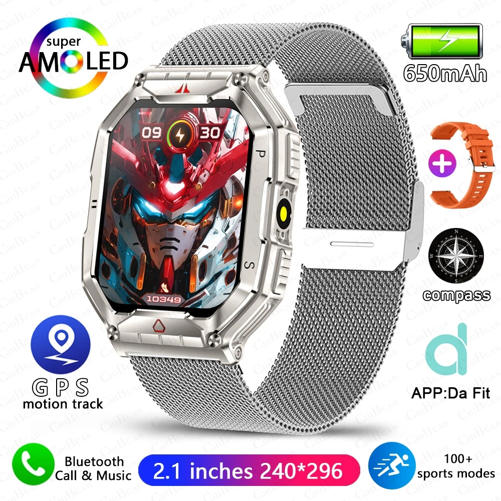 2024  Outdoor Sports Smart Watch GPS Tracking 650Mah Battery 1ATM Waterproof Com - £40.59 GBP