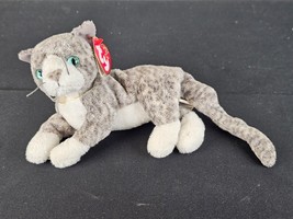 2000 Ty Beanie Baby &quot;Purr&quot; the Kitty Cat with Hang Tag Teal Eyes - $9.85