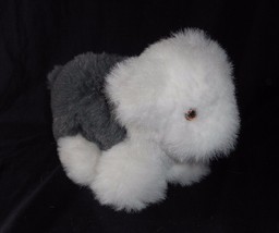 9&quot; Vintage 1989 Heritage Ganz Bros White Gray Puppy Dog Stuffed Animal Plush Toy - £18.22 GBP