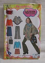 Simplicity Lizzie McGuire 4897 Sewing Pattern Pants Poncho Bag Size AA 8... - $9.89