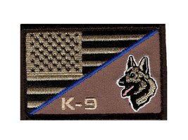K-9 USA American Flag Thin Blue Line Police Swat Hook Patch (PK3) - £7.18 GBP