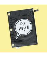 Yoobi Brand Binder Zip Case ~ Black &amp; White ~ Says...Oh Hey !! - €17,12 EUR