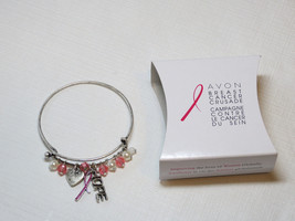 Ladies Womens Avon Breast Cancer Crusade Charm Bracelet F3983781 NIP;; - £10.27 GBP