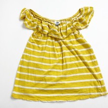 Old Navy Womens Stripe Off The Shoulder Top Yellow/white Size Small - £10.01 GBP