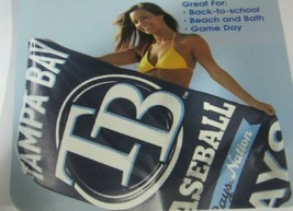 MLB Tampa Bay Rays Vertical Logo Beach Towel 30"x60" WinCraft - £22.37 GBP