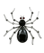 LO2397 - Imitation Rhodium White Metal Brooches with AAA Grade CZ  in Jet - $91.78 CAD