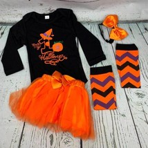 Baby Girls Halloween Outfits Costume My 1st Halloween Romper Tutu Skirt - £15.88 GBP