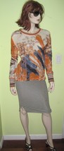 Vintage MARC AUREL Women&#39;s Ladies Multi Color Blouse Tunic Pullover Top Sz 44 - £23.98 GBP