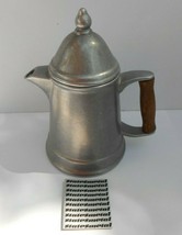 Carson Statesmetal Pewter Coffee Pot server new wood oak handle colonial - $86.24