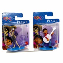 Set of 2 Disney Pixar Mattel Micro Collection COCO Miguel, Hector Figurines - £6.10 GBP