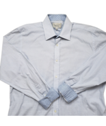 Ted Baker Endurance Dress Shirt Mens 16 34/35 Geometric Button Up Flip Cuff - $28.77