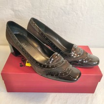 Vintage VANELi Realyna Tmoro Suede/PT Wingtip Womens Pumps 8 1/2 N - £32.80 GBP