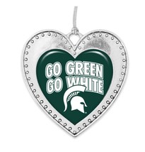 43438 Michigan State Spartans Heart Christmas Ornament - £13.94 GBP