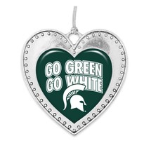 43438 Michigan State Spartans Heart Christmas Ornament - £15.92 GBP