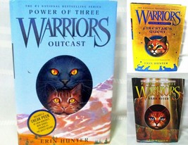 Warriors  Books Lot of 3 Outcast  Dark River  &amp;  Firestar&#39;s Quest Hardcover - £10.18 GBP