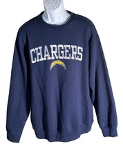 Nfl Los Angels Chargers Long Sleeve Pull-Over Sweatshirt Blue Xl - £13.18 GBP