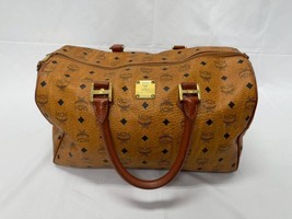 MCM Boston Handbag Cognac Visetos Z1086 16x9x9 - €154,44 EUR
