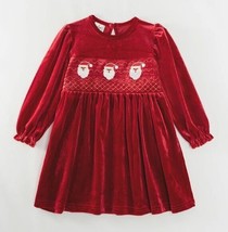 NEW Boutique Christmas Santa Girls Embroidered Velour Dress - £5.55 GBP+