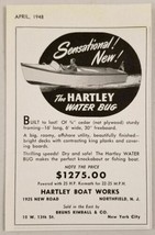 1948 Print Ad Hartley Water Bug Boats Cedar Wood Northfield,NJ - £7.20 GBP