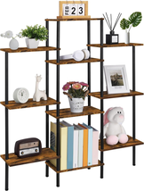 4-Tier Bookshelf,Small Triple Wide Bookcase for Books,Cds,Movies,Display Shelf w - £51.99 GBP