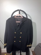 Us Naval Academy Dress Uniform Jacket By Davis Clothing Co 42s Black Blazer Coat - £28.02 GBP