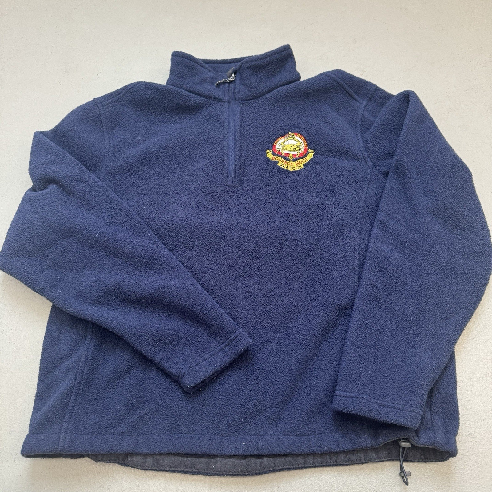 New Orleans Bourbon House Dickie Brennan Quarter Fleece Zip Up Jacket Sz... - $34.64