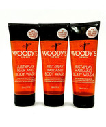 Woody&#39;s Just 4Play Hair &amp; Body Wash Sulfate-Free 8 oz-3 Pack - $35.29