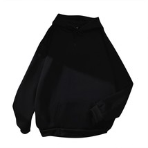 Korean Style Solid Oversized Hoodie With Kangaroo Pocket For Women Girl Autumn W - £49.21 GBP
