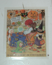 Cute Laminated Paper Magnet kitchen Locker Fridge Girl Witch Gypsy Hallo... - £1.59 GBP