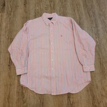 Ralph Lauren Men&#39;s Button Up Dress Shirt ~ Sz 16.5 32/33 ~ Pink &amp; Blue S... - £17.61 GBP