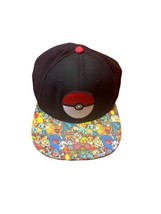 Pokemon Snapback Cap Hat Characters All Over Print Adjustable  - £9.45 GBP