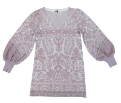 FREE PEOPLE Womens Knitted Dress Lyrics Sweater Floral Pink Size XS OB825918 - £45.50 GBP