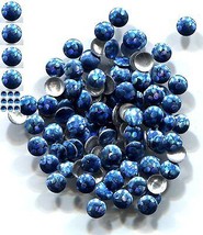 HOLOGRAM Round Nailheads BLUE SUEDE  2mm Hotfix   2 Gross  288 Pieces - $5.79