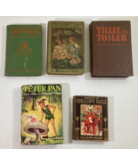 Lot 5 vintage children's books 1913-1943, Guffy Bear, Tillie Toiler, Peter Pan + - £36.05 GBP