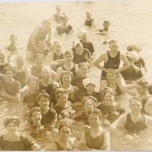Antique 1911 AZO RPPC Swimmers in Bathing Suits Salt Lake City SLC Utah - £28.56 GBP